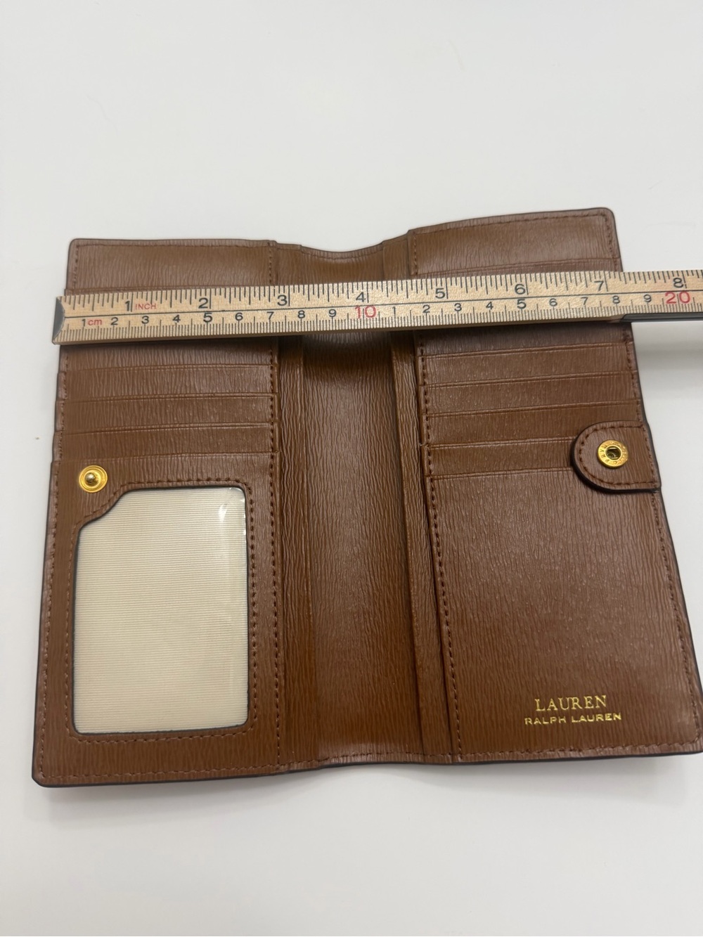 Lauren Ralph Lauren Brown Wallet Gold-Tone Hardware - Picture 4 of 7